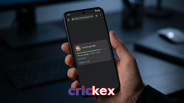 Main screen of Crickex apk page for PK players