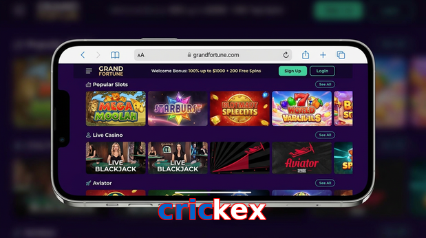 Main screen of Crickex ios page for PK players